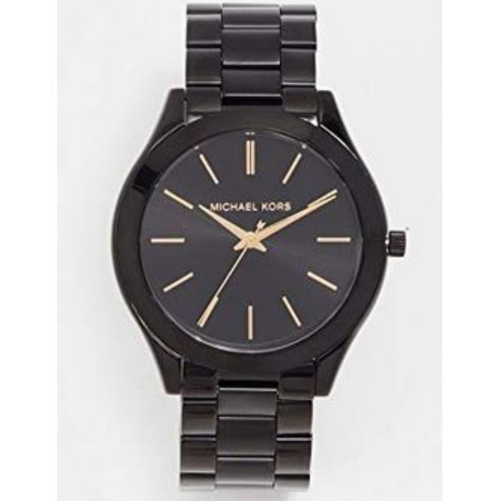 Michael Kors Women's Mini Slim Runway Black Watch